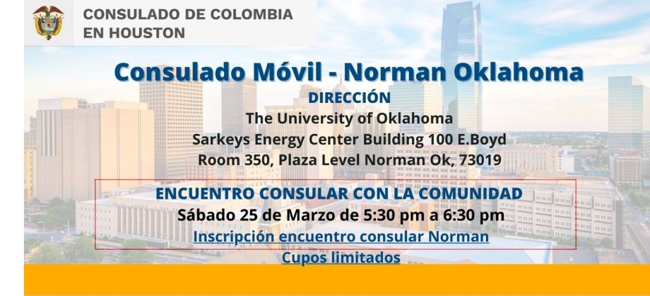 El Consulado De Colombia En Houston Realizar Un Encuentro Consular Y   Consulado Movil En Oklahoma 